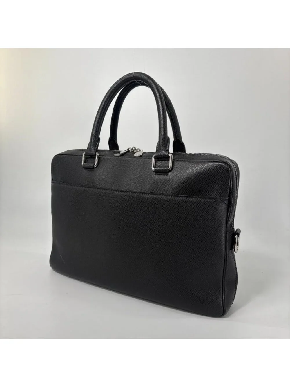 Louis Vuitton Super Taiga Porte Documents PM Noir Business Bag Black